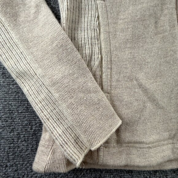 Mountain Hardwear Jacket Women Beige Full Zip Hooded Medium Wool Blend Pockets - Picture 3 of 13